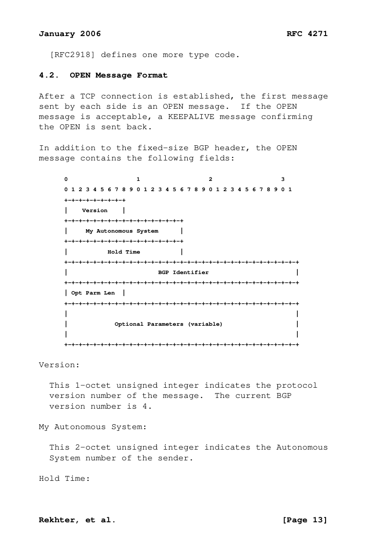 BGP-4 Protocol: RFC 4271 - Hardcover Edition